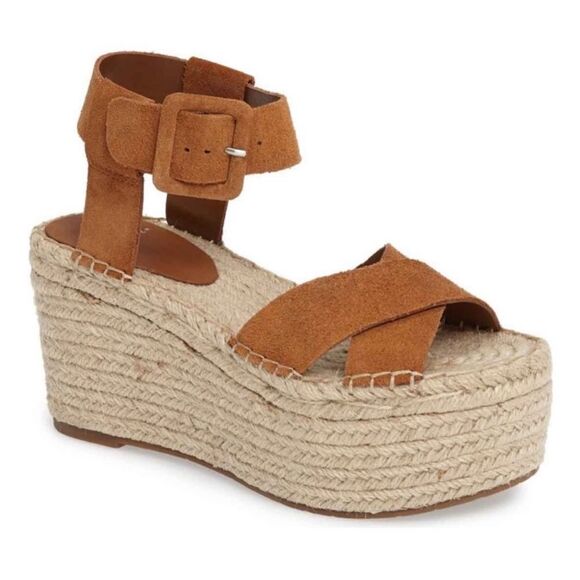 Marc Fisher | Randall Espadrille Wedge Suede Sandals - Picture 1 of 8